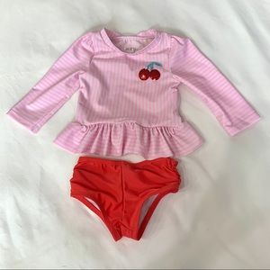 Girls 12 month rashguard set